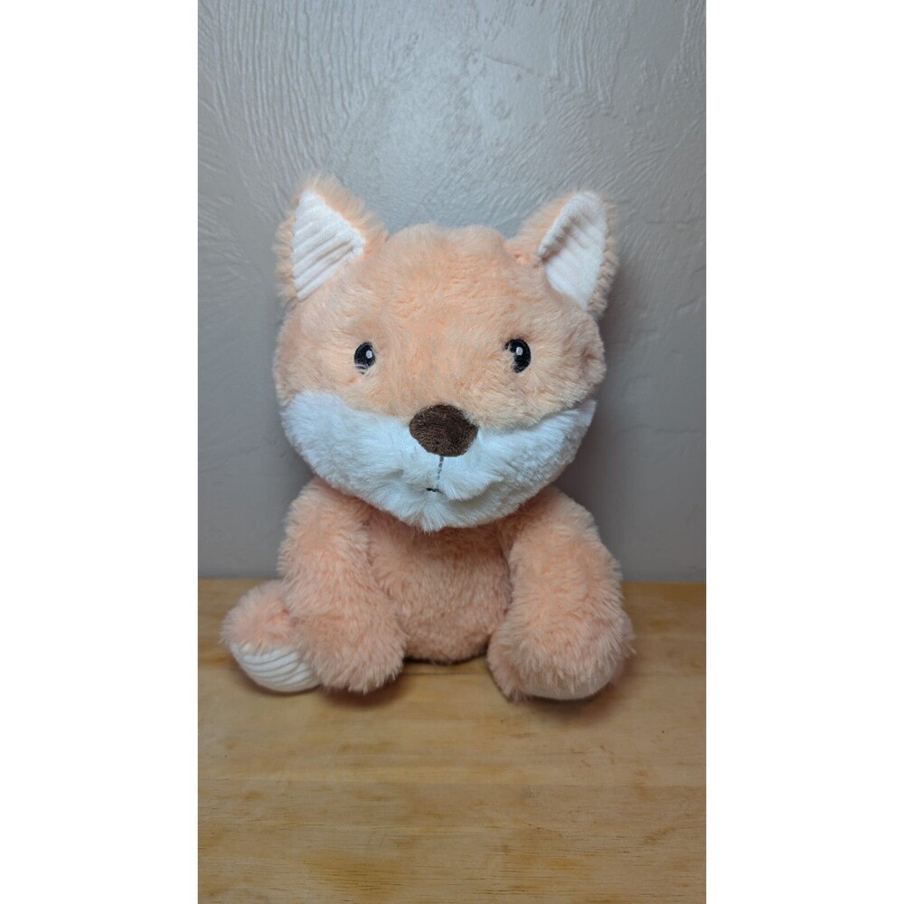 Spark Create Imagine Orange White Fox Crinkle Rattle Baby Lovey 10" Plush